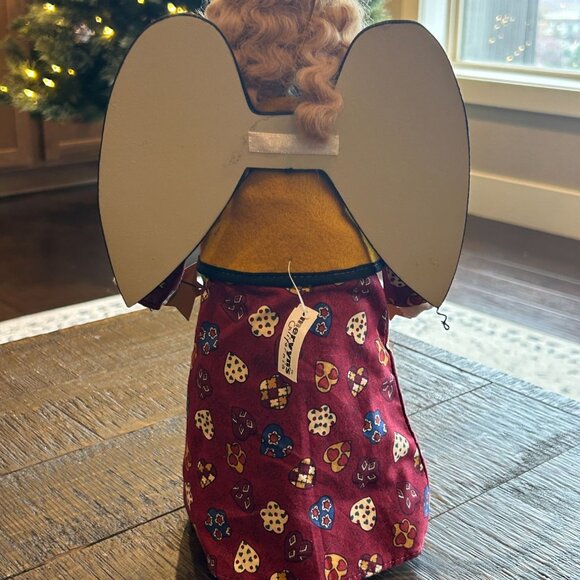 Vintage Mervyns Angel Doll With Felt Vest & Star Garland Christmas Cottage - Picture 6 of 11